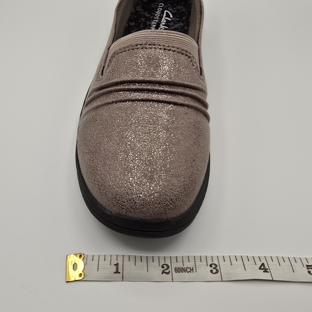 Clarks Cloudsteppers Breeze Sol Slip-On Womens Loafers Taupe Metallic Size 5M - Picture 14 of 14